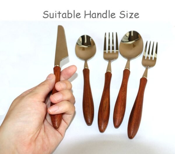 Wooden handle tableware